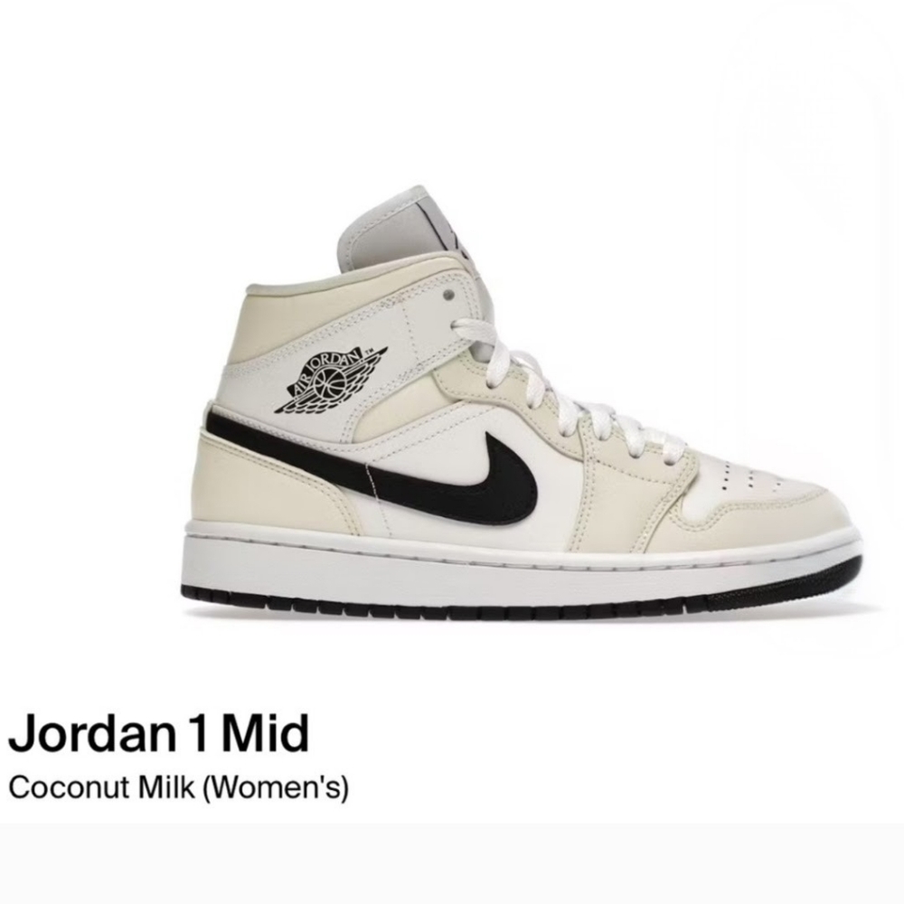 Nike White Cream And Black Classic Sneakers